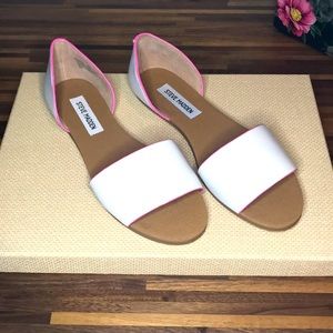 Steve Madden White Strap Sandals